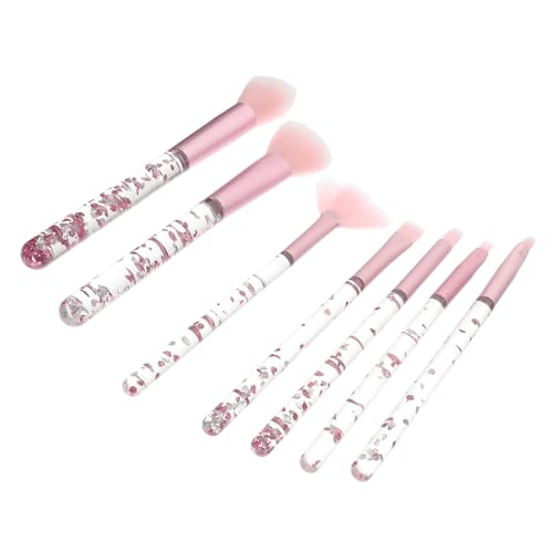 PACKOVE 7 Stück Teiliges Make Up Pinselset Kompakte Kosmetikwerkzeuge für Lidschatten und Foundation Leicht und Tragbar für Anfänger und Profis Einfach zu Reinigen Lagern von PACKOVE