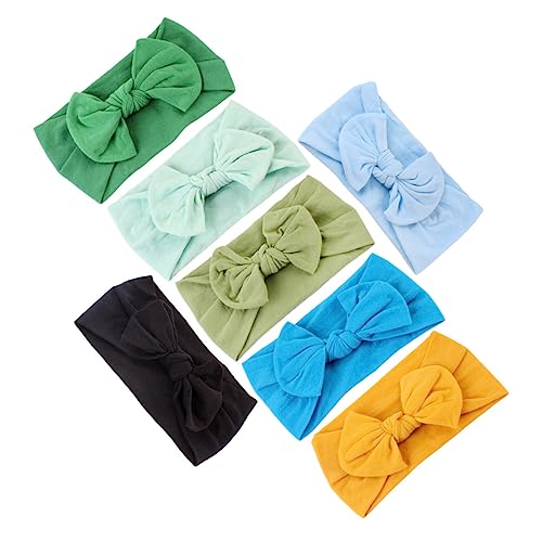 PACKOVE 7st Baby Haarband Knoten Turban Baby Stretch-kopfbedeckung Baby Haarband Aus Stoff Für Neugeborene Turban-haarwickelmädchen Mädchen Haarschleifen Elastisch Stirnband Kleine von PACKOVE