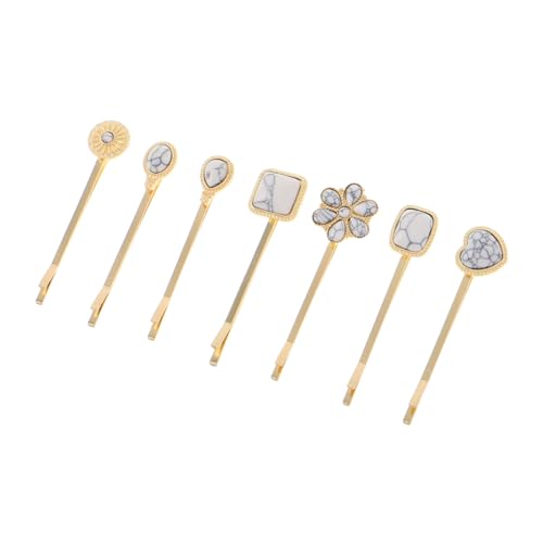 PACKOVE 7stücke Teiliges Set Dekorative Haarklammern Retro-design Haarspangen Mit Herz Tropfen Und Blumenformen Vintage Haarnadeln Für Damen Und Mädchen Modische Haaraccessoires von PACKOVE