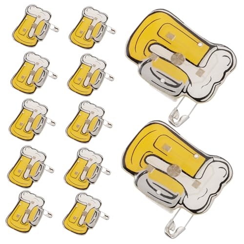 PACKOVE 75 Stk beleuchtetes Bierbecher-Abzeichen oktoberfest partyzubehör Cartoon-Brosche Mantel Broschen Bierbrosche Bierkrug Rucksack Schmuck Blitz Stift Hut schmücken Kind Requisiten von PACKOVE