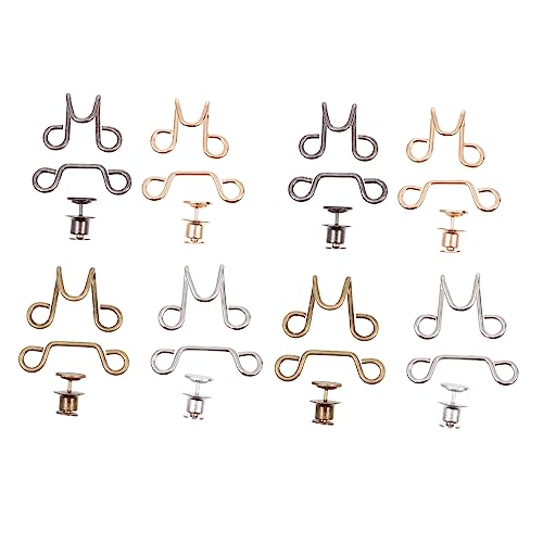 PACKOVE 8 Sätze Teiliges Verstellbare Jeans Bundverlängerung Nägel Abnehmbare Hosenknopf Extender in Silber Schwarz Gold und Kupfer Einfache Taillenanpassung für Jeans und Hosen von PACKOVE