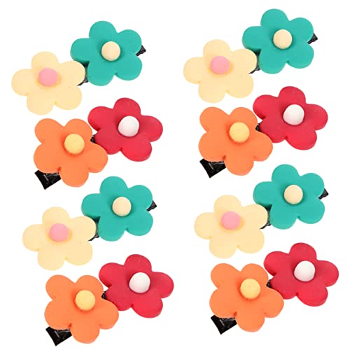 PACKOVE 8 Stck. Blume Haarnadel Mini Blumen- Haarspangen Schnappen Kinderhaaraccessoires Für Mädchen Haarklammern Kleine Clips Für Haare Haarspangen Mädchen Harz von PACKOVE