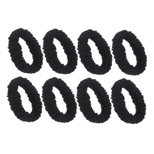 PACKOVE 8stücke Schwarze Haargummis Beschädigung Weiche Aus Samt Dicke Haargummis in Großen Mengen Für Mädchen Für Pferdeschwanzhalter Und Haarknoten von PACKOVE