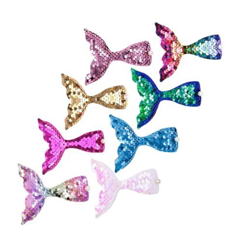 PACKOVE 8stücke Haarspangen Mit Meerjungfrauenschwanz Für Kleine Mädchen Entenschnabel-design Glitzer-haarschmuck Geeignet Für Kurzes Lockiges Und Glattes Haar Sicher Und Angenehm Zu Trage von PACKOVE