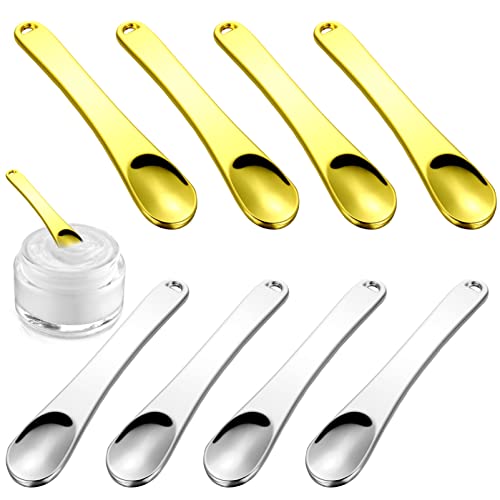 PACKOVE 8 Stück Metall Kosmetikspatel Wiederverwendbare Make Up Löffel für Cremes Masken und Lotionen Hautpflege Werkzeug mit Aufhängeloch für Einfache Aufbewahrung PACKOVE 8 Stück Metall Kosmetikspatel Wiederverwendbare Make Up Löffel für Cremes Masken und Lotionen Hautpflege Werkzeug mit Aufhängeloch für Einfache Aufbewahrung von PACKOVE