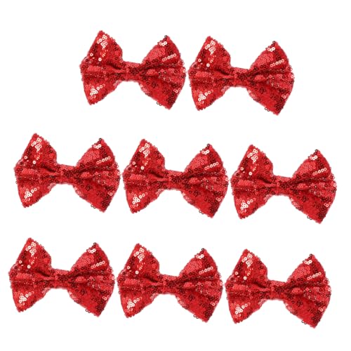 PACKOVE 8stücke Haarschleife Schleifenclip Haarnadel Mit Pailletten Für Geburtstag Weihnachten Urlaub Party Kleine Mädchen Und Neugeborene von PACKOVE