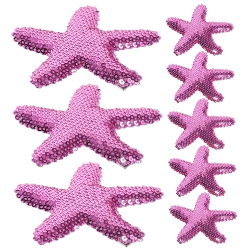 PACKOVE 8stücke Stern-haarspangen Seestern-haarnadeln Pailletten-haarspangen Süße Für Frauen Und Mädchen Dekorative Haarspangen Für Kurzes Haar von PACKOVE