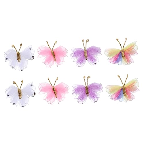 PACKOVE 8 Stück Schmetterling Haarclips für Mädchen Teiliges Dekorative Haarklammern Niedliche Haarspangen Haarschmuck für Verschiedene Haarstyles für zu Besonderen Anlässen von PACKOVE
