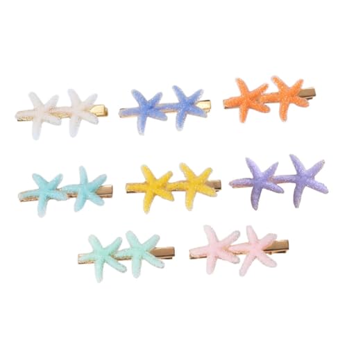 PACKOVE 8stücke Farbige Muschelhaarnadeln Für Junge Mädchen Haarspangen Mit Muschelkopfschmuck Kinderhaarnadeln Zum Partyhaarschmuck von PACKOVE