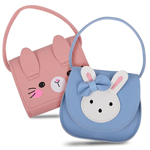 PACKOVE 8 STK Taschen Cartoon-umhängetasche Kinder Rucksack Geldbörse Handtasche Für Kinder Kleinkinder Häschen Geldbörse Kleine Schleife Umhängetasche Hase Brieftasche Mädchen Pu-Leder von PACKOVE