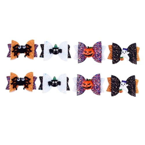 PACKOVE 8 Stück Teiliges Halloween Haarschmuck mit Spinnen und Kürbis Haarspangen Niedliche Haarclips für Mädchen für Feste und Kostümpartys Einfach Anzubringen und Kinderfreundlich von PACKOVE