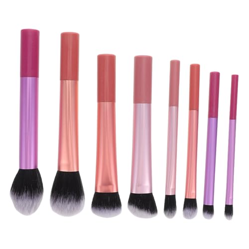 PACKOVE 8 Stück Teiliges Makeup Pinselset mit Langem Griff Weiche Puder und Rougepinsel Multifunktional für Foundation Concealer und Lidschatten Präzise Anwendung für Hauttypen für Reisen von PACKOVE