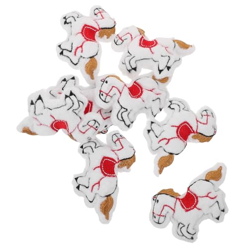 PACKOVE 8stücke Plüschpferd-anhänger Taschenanhänger Mit Offener Rückseite Weicher Materialien Diy-plüschtier-abzeichen Für Tierfreunde Leicht Anbringbar Entfernen von PACKOVE