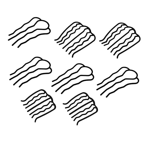 PACKOVE 8 Stück U Förmige Haarkämme aus Metall Teiliges für Damen Rutschfeste Haarclips zur Sicheren Haarstylings und Hochsteckfrisuren für Haartypen Langlebig und Praktisch von PACKOVE
