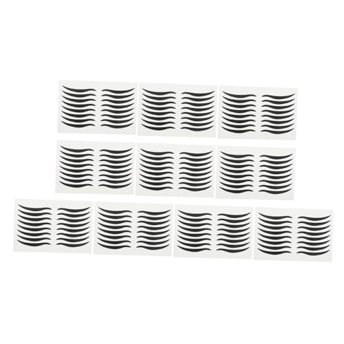 PACKOVE 80 Paare Schwarze Eyeliner Aufkleber aus Leichtem Kunststoff Wiederverwendbare Eyeliner Schablonen für Präzise Anhaltende Augen Make Up Looks für Partys und Bühnenauftritte von PACKOVE
