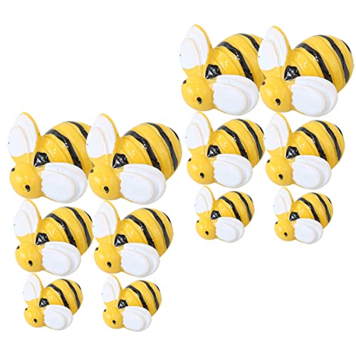 PACKOVE 80 Stk Cartoon-bienen-zubehör Winzige Figuren Kranz Bienen Selber Machen Honigbienen-anhänger Miniaturfiguren Kranzherstellungszubehör Mini-kranz Kind Bastelbedarf Harz Kuchen von PACKOVE