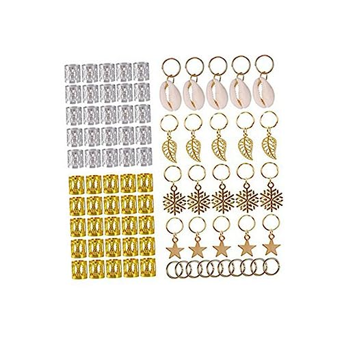 PACKOVE 80stücke Dreadlocks Haarschmuck Cuffs Für Haarzöpfe Filigrane Haardekoration Für Festivals Und Partys Rostfreies Leicht Zu Formen Und Anzubringen von PACKOVE