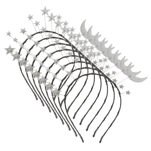 PACKOVE 8Stücke Glitzer Haarreifen für Stern und Mondkopfschmuck Leichte und Praktische Haardekoration für Partys und Besondere Anlässe für Jungen von PACKOVE
