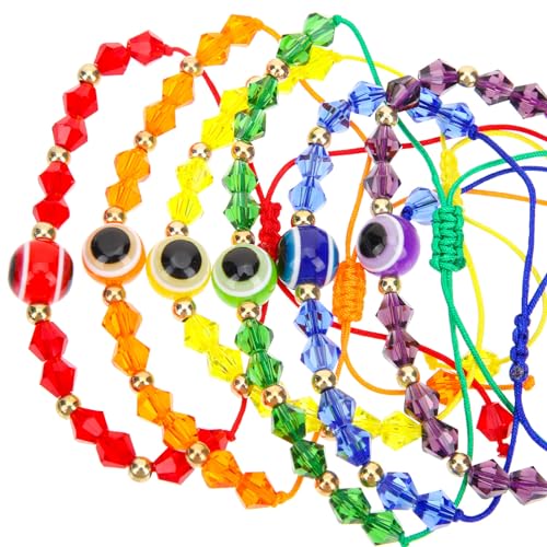 PACKOVE 8stücke Evil Eye Armband Aus Handgefertigten Verstellbaren Perlenarmbändern Stilvolle Glücksbringer Für Männer Und Frauen Für Besondere Anlässe Und Täglichen Gebrauch von PACKOVE