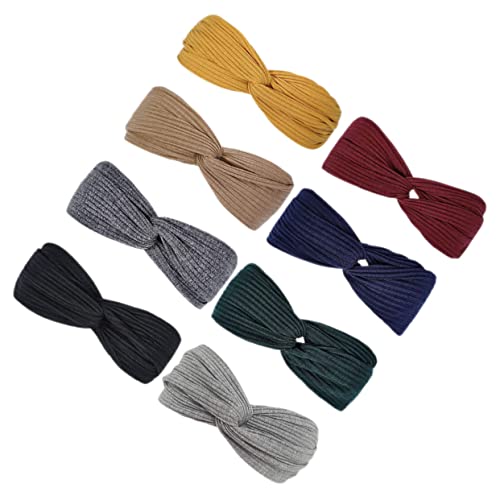 PACKOVE 8stücke Yoga-stirnband Aus Stretchy Schweiß-stirnband Für Damen Gedrehte Stirnbänder Atmungsaktiv Elastisch Für Sport Und Fitness von PACKOVE