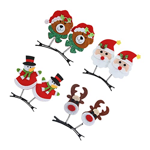 PACKOVE 8stücke Teiliges Weihnachts-haarclips Mit Rentier Schneemann Und Weihnachtsmann Niedliche Haarspangen Für Festliche Anlässe Und Dekoration Für Weihnachtsfeiern Und Fotos von PACKOVE