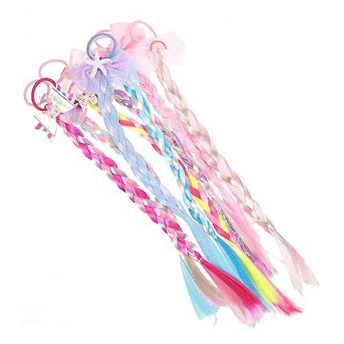 PACKOVE 8stücke Junge Mädchen Haarverlängerungen Flecht Haare Extensions Süße Haar Zubehör Mädchen Perücken von PACKOVE