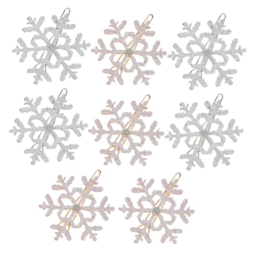 PACKOVE 8stücke Weihnachts-haarspangen Schneeflockenform Glänzende Haarklammern Für Mädchen Zubehör Für Festliche Anlässe Und Tägliches Styling von PACKOVE