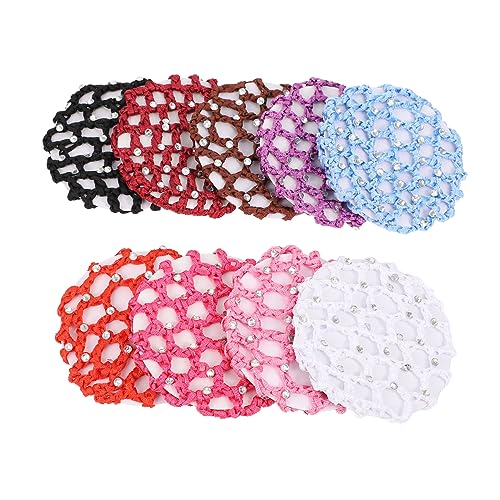 PACKOVE 9 Stück Frauenköpfe Brötchen turnen zubehör haarnetze Haarnetz für Hochsteckfrisuren haaraccessoires Haar-Accessoire Haar-Netze Haarschmuck für Frauen Accessoires für Mädchen Stoff von PACKOVE