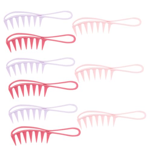 PACKOVE 9 Stück Kunststoff Haarstylingkamm mit Zähnen Entwirrungskamm für Lockiges Haar Langlebig Ergonomisch für Männer und von PACKOVE