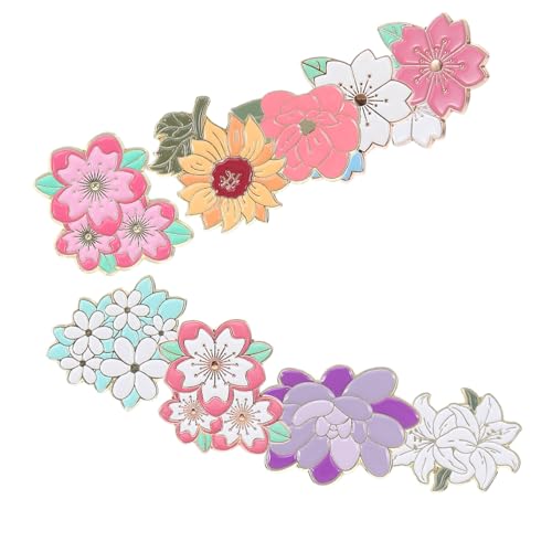 PACKOVE 9 Stück Teiliges Dekorative Metall-emaille Anstecknadeln mit Frühlingshaften Blumen Kirschblütenmotiven Niedliche Cartoon-broschen für Kleidung Rucksäcke Hüte Vielseitige von PACKOVE