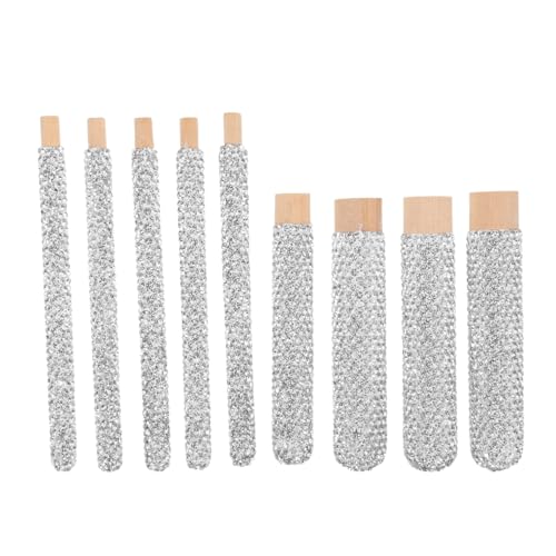 PACKOVE 9 Stück Teiliges Glamouröse mit Strass Verzierte Holz-make-up-pinselgriffe Handgefertigte Ergonomische Kosmetikpinselgriffe für Puder Lidschatten und Foundation Stilvolle von PACKOVE