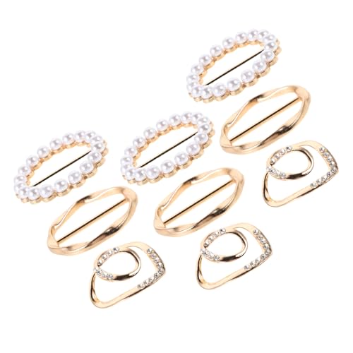 PACKOVE 9stücke Hemdspanner-clip Aus Metall Mit Strasssteinen Pullover-schal-clips Brosche Schalschnallen Kleidungsclips Runder Seitlicher Kleidungsaccessoires von PACKOVE