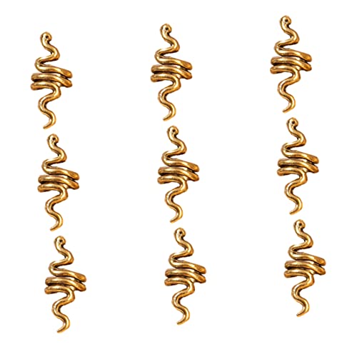 PACKOVE 9stücke Schlangengestaltige Haarringe Für Dreadlocks Haaraccessoires Einfach Anzulegen Für Partys Hochzeiten Und Andere Anlässe von PACKOVE