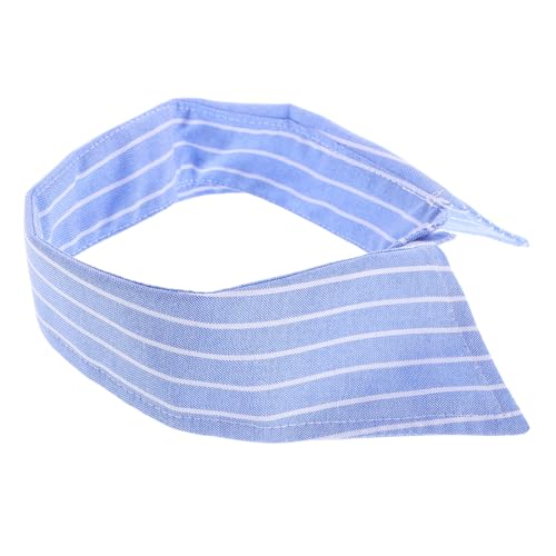 PACKOVE Abnehmbarer Blauer Gestreifter Falscher Kragen Damen Blusenkragen Einsatz Atmungsaktiv Vielseitig für Blusen Pullover Hemden Modische Accessoires von PACKOVE