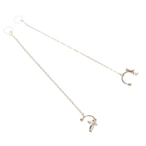 PACKOVE Anti lost Earphone Chain mit Clip Kabelloser Ohrhörerhalter Vielseitige Ohrclips für Frauen ohne Ohrlöcher Kompatibel mit Meisten Kopfhörern Modische Ohrschmuck kette für Sicheren von PACKOVE
