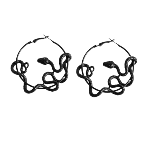 PACKOVE Antike Schlange Ohrstecker aus Legierung Kreative Dragon Ear Studs in Schwarz für Damen Langlebiger Schmuck mit Detailreicher Verarbeitung Modisches Chill Earring Accessoire von PACKOVE