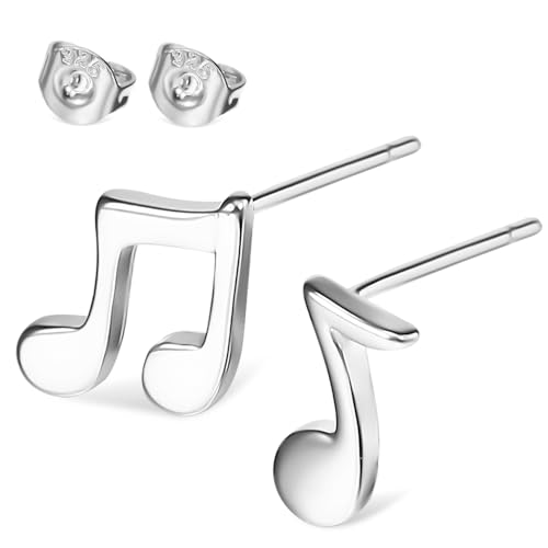 PACKOVE Asymmetrische Kleine Musiknoten Ohrstecker Damen Leichtes Minimalistisches Design Komfortabel für Alltag Party Geschenk für Frauen Musikliebhaber von PACKOVE