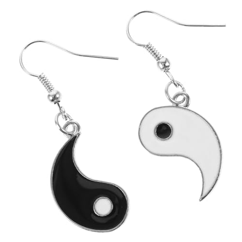 PACKOVE Asymmetrische Tai Chi Bagua Ohrringe für Damen Leicht Hautfreundlich Langlebig Modischer Ohrschmuck für Alltag Partys Zeremonien Kreatives Chinesisches Design Perfektes von PACKOVE