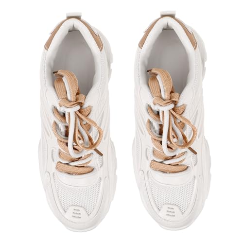 PACKOVE Atmungsaktive Damen Sneaker mit Dicker Sohle Leichte Sportschuhe für Outdoor und Running Flexible rutschfeste Sohlen Modische Freizeitschuhe Vielseitig Kombinierbar PACKOVE Atmungsaktive Damen Sneaker mit Dicker Sohle Leichte Sportschuhe für Outdoor und Running Flexible rutschfeste Sohlen Modische Freizeitschuhe Vielseitig Kombinierbar von PACKOVE
