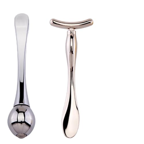 PACKOVE Augen Massagegerät Mit Rollenmassagegerät Massagerollen Für Gesichtsmassage Augenmassagestab Aus Zinklegierung Tragbar Für Make-up-löffel Und -löffel von PACKOVE