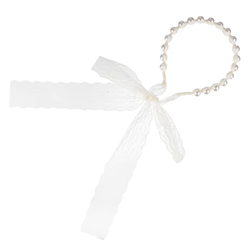 PACKOVE Stirnband Mit Schleife Kopfschmuck Für Die Erstkommunion Haarband Aus Strass Hochzeit Haarband Altes Haarband Brautkopfschmuck Für Die Hochzeit Perle Mädchen Anmut Spitze von PACKOVE