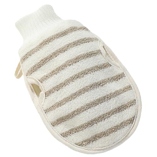 PACKOVE Badetuch Badhandschuhe Haut waschen Peeling-Handschuh schrubben Peelinghandschuhe Bad-Massage-Handschuhe Dusche Handschuhs Peeling-Fäustlinge Peelingfäustlinge zum Baden Flachs von PACKOVE