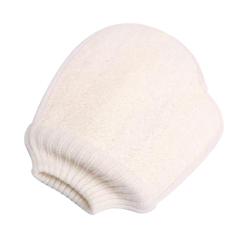 PACKOVE Badetuch Handschuhe Rückenscheuerhandschuh Peeling-handschuhe Körperwäscher Badehandschuh Weiß von PACKOVE
