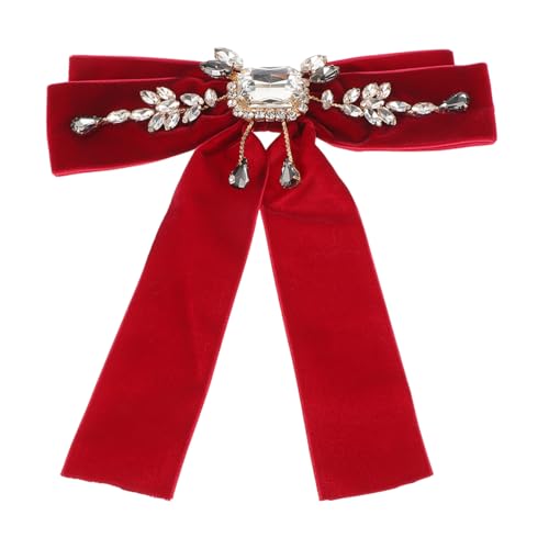 PACKOVE Barock Brosche Schleife mit Strasssteinen Vintage Britische Retro Anstecknadel für Blusen Schals Cardigans Stilvolle Französisch-britische Schleifenbrosche für Hochzeit und von PACKOVE