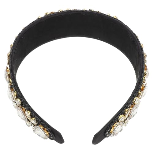 PACKOVE Barock Haarschmuck Weißes Strass Stirnband Haarschleife Stabiler Sitz Elegant Für Hochzeiten Partys Damen von PACKOVE