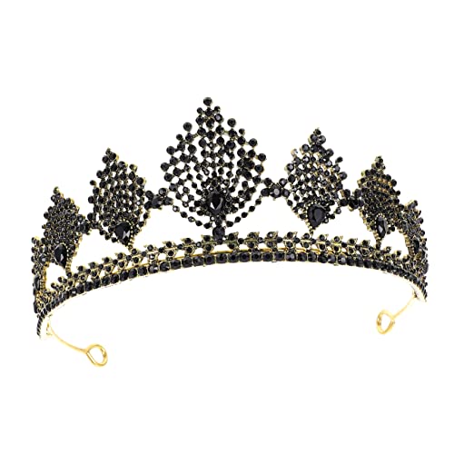 PACKOVE Barock Hochzeit Krone Damen Tiara Stirnband Halbrund Vintage Braut Haarschmuck Schmuckstück für Langhaar Geeignet Delikate Verarbeitung von PACKOVE