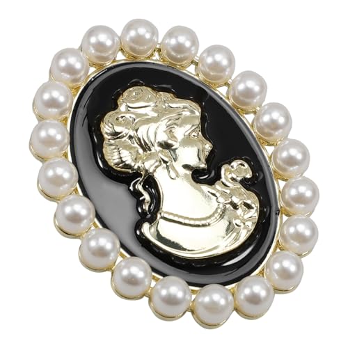 PACKOVE Barock Vintage Brosche Damenkleidung Anstecknadel mit Kunstperle Kleine Leichte Metallbrosche Dekoratives Schmuckstück für Pullover Jacke und Schal von PACKOVE