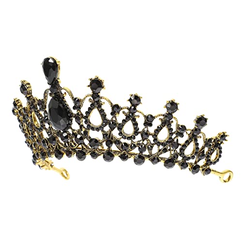 PACKOVE Barocke Damen Tiara Haarschmuck aus Legierung mit Funkelnden Kristallen Leichter Brautschmuck für Hochzeiten Bankette Geburtstage und Festliche Anlässe von PACKOVE