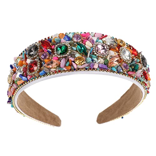 PACKOVE Barocke Haarband mit Funkelnden Strasssteinen Breites Haarschmuck für Damen für Hochzeiten und Besondere Anlässe Schützt die Frisur und Sorgt für Komfort Glitzerndes Accessoire für von PACKOVE