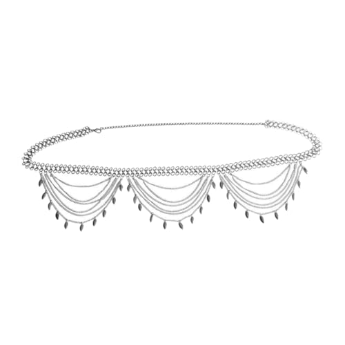 PACKOVE Bauchkette mit Glänzenden Blättern Mehrlagige Taillenkette für Frauen Elegantes Schmuckstück für Partys Strand und Festivals für Besondere Anlässe und Alltag von PACKOVE
